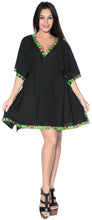 Load image into Gallery viewer, La Leela Smooth Rayon Dress Swimsuit Plus Plain Bikini Coverup Caftan Green