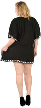 Load image into Gallery viewer, La Leela Soft Rayon Women Tunic Cover up Tunic Dress Caftan Beach Swimsuit Black