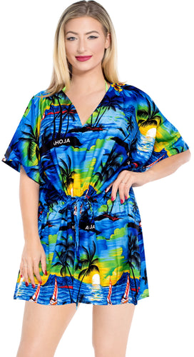 la-leela-bikni-swimwear-soft-fabric-printed-beachwear-loose-cover-up-OSFM 16-28W [XL- 4X]-Blue_J96