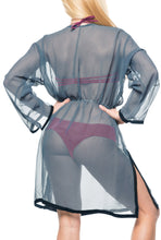 Load image into Gallery viewer, la-leela-swimwear-chiffon-solid-bikini-cover-up-swimsuit-osfm-8-18-m-xl-grey_592