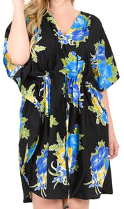 la-leela-bikni-swimwear-soft-fabric-printed-beachwear-loose-cover-up-OSFM 16-28W [XL- 4X]-Blue_J85