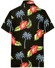 Load image into Gallery viewer, la-leela-shirt-casual-button-down-short-sleeve-beach-shirt-men-aloha-pocket-Shirt-Halloween Black_W365