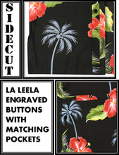 Load image into Gallery viewer, la-leela-shirt-casual-button-down-short-sleeve-beach-shirt-men-aloha-pocket-Shirt-Halloween Black_W365