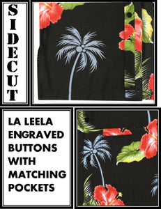 la-leela-shirt-casual-button-down-short-sleeve-beach-shirt-men-aloha-pocket-Shirt-Halloween Black_W365