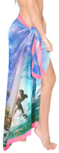Load image into Gallery viewer, la-leela-swimwear-sheer-chiffon-coverup-swim-wrap-swimsuit-sarong-digital-78x39-bright-blue_1338