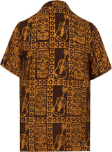 Load image into Gallery viewer, LA LEELA Men&#39;s Casual Beach hawaiian Shirt Aloha Tropical Beach  front Pocket Short sleeve Mustard