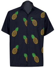 Load image into Gallery viewer, la-leela-mens-beach-hawaiian-casual-aloha-button-down-short-sleeve-shirt-navy-blue_w854