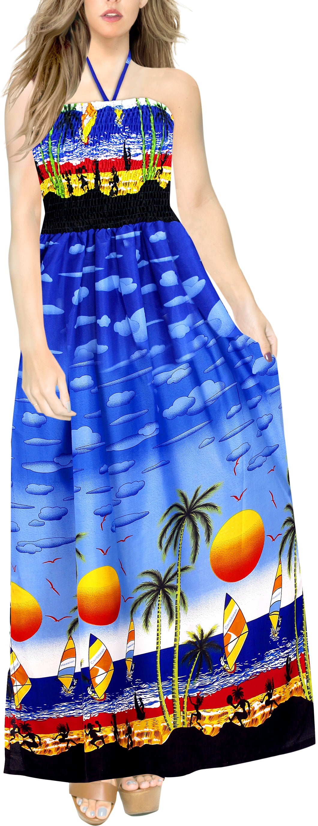 LA LEELA Long Maxi Seashore Sunset Print Halter Neck Tube Dress For Women Palm Tree Beachy Vibes Summer Vacation Beach Cruise Party Outfit Ladies | Beach Hawaiian Shirts, Sarongs, Dresses, Caftans, Kaftans, LA LEELA Long Maxi Seashore Sunset Print Halter Neck Tube Dress For Women Palm Tree Beachy Vibes Summer Vacation Beach Cruise Party Outfit Ladies | Beach Hawaiian Shirts, Sarongs, Dresses, Caftans, Kaftans,