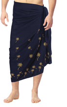 Load image into Gallery viewer, la-leela-mens-hawaiian-beach-wrap-sheer-sarong-swimming-bathing-suit-towel-beachwear-swim-pareo-cover-up-long-72x42--blue-132012