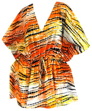 Load image into Gallery viewer, Beachwear Cotton Caftan Cover up Dress Swimwear Cap Sleeves Plus Size Orange