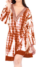 Load image into Gallery viewer, Cover up Cruise Tunic Top Resort Wear Cotton Caftan Beachwear Swimsuit Orange
