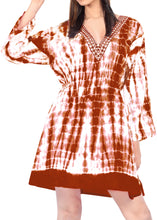 Load image into Gallery viewer, Cover up Cruise Tunic Top Resort Wear Cotton Caftan Beachwear Swimsuit Orange