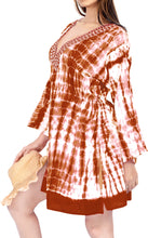 Load image into Gallery viewer, Cover up Cruise Tunic Top Resort Wear Cotton Caftan Beachwear Swimsuit Orange