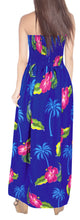 Load image into Gallery viewer, la-leela-evening-beach-swimwear-soft-printed-backless-cover-up-tube-dress-royal-blue-363-one-size