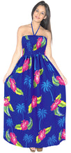 Load image into Gallery viewer, la-leela-evening-beach-swimwear-soft-printed-backless-cover-up-tube-dress-royal-blue-363-one-size