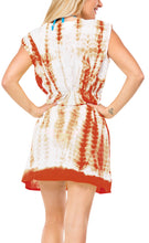 Load image into Gallery viewer, Beachwear Swimwear Tie Dye Poncho Cotton Caftan Cover up Dress Tunic Top Orange