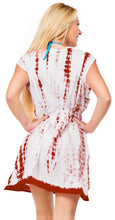 Load image into Gallery viewer, Beachwear Swimwear Tie Dye Poncho Cotton Caftan Kimono Cover up Dress V Neck Red