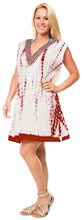 Load image into Gallery viewer, Beachwear Swimwear Tie Dye Poncho Cotton Caftan Kimono Cover up Dress V Neck Red