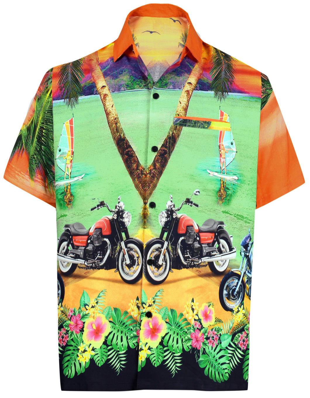 la-leela-mens-casual-beach-hawaiian-shirt-aloha-relaxed-tropical-beach-front-pocket-short-sleeve-orange