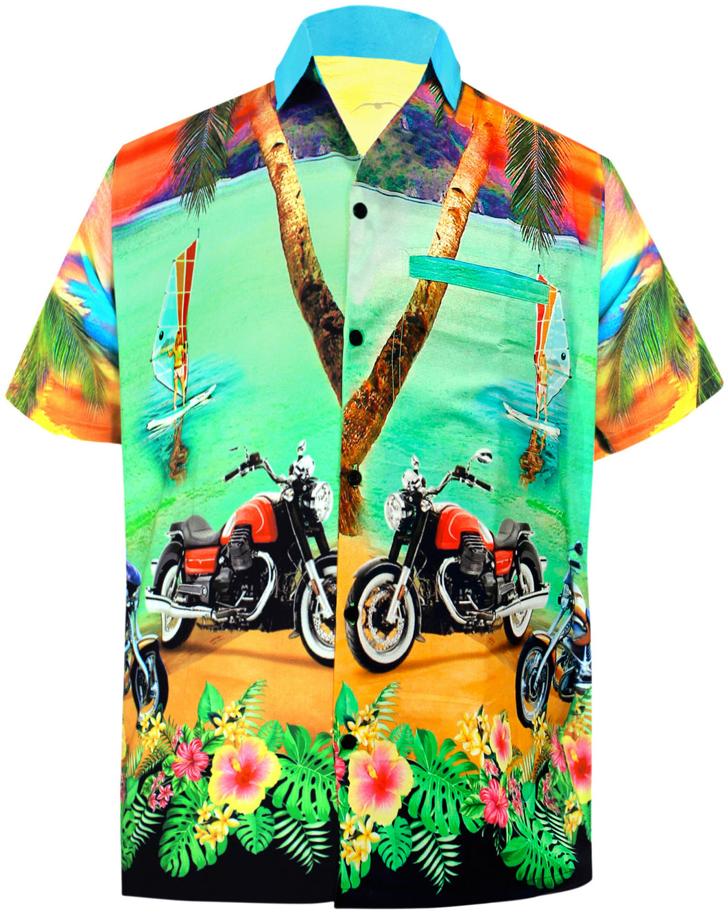 la-leela-mens-casual-beach-wear-hawaiian-shirt-aloha-tropical-beach-front-pocket-short-sleeve-green