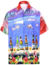 Load image into Gallery viewer, la-leela-shirt-casual-button-down-short-sleeve-beach-shirt-men-aloha-pocket-Blood Red_W550
