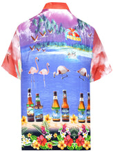 Cargar imagen en el visor de la galería, la-leela-shirt-casual-button-down-short-sleeve-beach-shirt-men-aloha-pocket-Blood Red_W550
