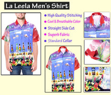 Cargar imagen en el visor de la galería, la-leela-shirt-casual-button-down-short-sleeve-beach-shirt-men-aloha-pocket-Blood Red_W550