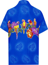 Load image into Gallery viewer, la-leela-shirt-casual-button-down-short-sleeve-beach-shirt-men-aloha-pocket-Shirt-Blue_W331