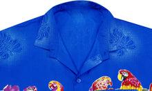 Load image into Gallery viewer, la-leela-shirt-casual-button-down-short-sleeve-beach-shirt-men-aloha-pocket-Shirt-Blue_W331