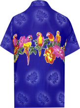Load image into Gallery viewer, la-leela-shirt-casual-button-down-short-sleeve-beach-shirt-men-aloha-pocket-Blue_W371