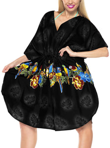 la-leela-bikni-swimwear-soft-fabric-parrot-printed-beachwear-loose-cover-up-Black_kimono