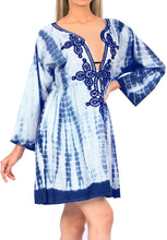 Load image into Gallery viewer, Caftan Kimono Swimsuit Cover up Beach Dress Bikini Pool Robe Top Tunic Wrap Blue