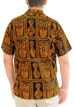 Load image into Gallery viewer, la-leela-mens-casual-beach-hawaiian-shirt-for-aloha-tropical-beach-front-pocket-short-sleeve-yellow