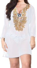 Load image into Gallery viewer, Long Sleeve Dress Swimwear Tunic Bikini Cover up Beachwear Swimsuit Top White