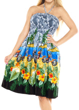Load image into Gallery viewer, la-leela-soft-printed-tie-dye-maxi-tube-halter-dresses-top-grey-3398-one-size-grey_g870