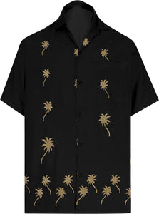 la-leela-mens-beach-hawaiian-casual-aloha-button-down-short-sleeve-shirt-Halloween Black_W840
