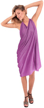 Load image into Gallery viewer, LA LEELA Women Swimwear Pareo Sarong Bikini Coverups Wrap One Size  Violet_D746