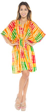 Load image into Gallery viewer, Rayon Tie Dye Womens Beach kimonoSwimwear Swimsuit Bikini Cover up Blouse Orange