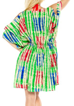Load image into Gallery viewer, Rayon Tie Dye Women&#39;s Beach kimonoSwimwear Swimsuit Bikini Cover up Blouse Green