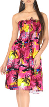 Load image into Gallery viewer, LA LEELA Tube For Women Beachwear Hawaiian Print Female Tube Dress Skirt Swimsuit Coverup