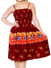 Load image into Gallery viewer, la-leela-womens-one-size-beach-dress-tube-dress-red_v627-one-size-red_v627