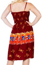 Load image into Gallery viewer, la-leela-womens-one-size-beach-dress-tube-dress-red_v627-one-size-red_v627
