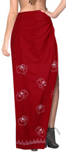 Load image into Gallery viewer, la-leela-christmas-santa-swimwear-aloha-women-beach-sarong-solid-88x42red_3304