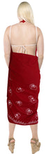 Load image into Gallery viewer, la-leela-christmas-santa-swimwear-aloha-women-beach-sarong-solid-88x42red_3304