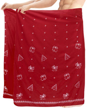 Load image into Gallery viewer, la-leela-christmas-santa-solid-beach-wear-swim-bathing-mens-72x42-red_6653