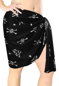 la-leela-likre-swimwear-wrap-party-girl-beach-sarong-printed-78x21-black