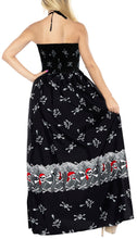 Load image into Gallery viewer, LA LEEL Beach Swimwear Soft Printed Cruise Vintage Vacation Tube Dress Women Black pirates Halloween theme