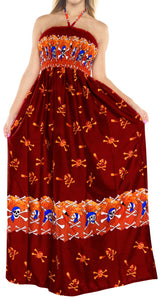 la-leela-evening-beach-swimwear-soft-printed-cruise-vintage-vacation-tube-dress-women-Red-Halloween-theme