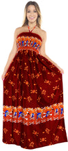 Load image into Gallery viewer, LA LEEL Beach Swimwear Soft Printed Cruise Vintage Vacation Tube Dress Women Red Halloween theme