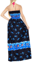 Load image into Gallery viewer, LA LEEL Beach Swimwear Soft Printed Cruise Vintage Vacation Tube Dress Women Blue Halloween theme